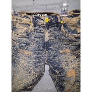 Rockstar Distressed Acid Wash Denim Jeans Men's Size 32